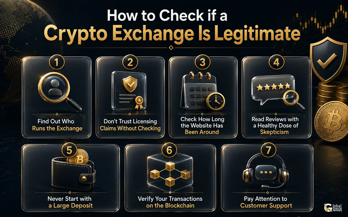 How to check if a crypto exchange is legitimate before investing in cryptocurrency.
