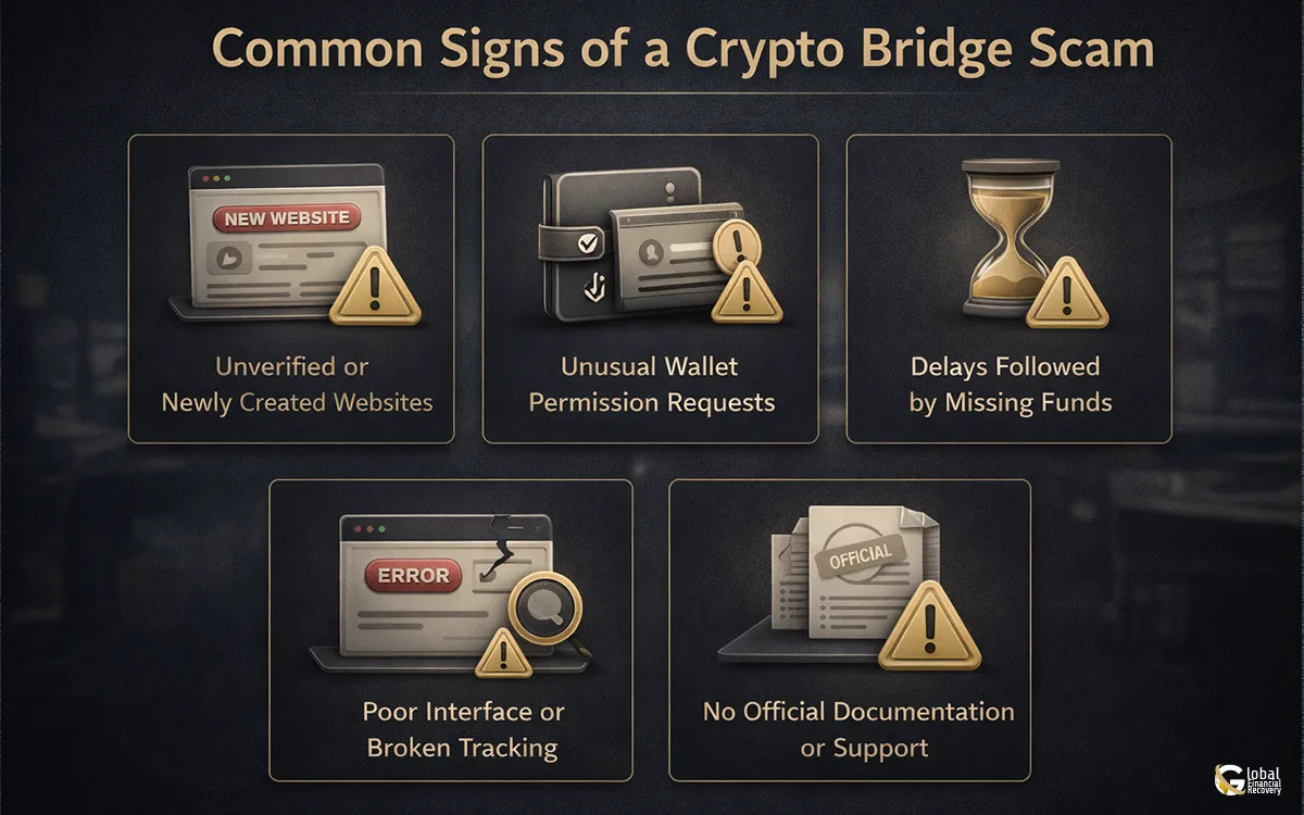 Common signs of a crypto bridge scam and how to identify fraudulent cross-chain transfers