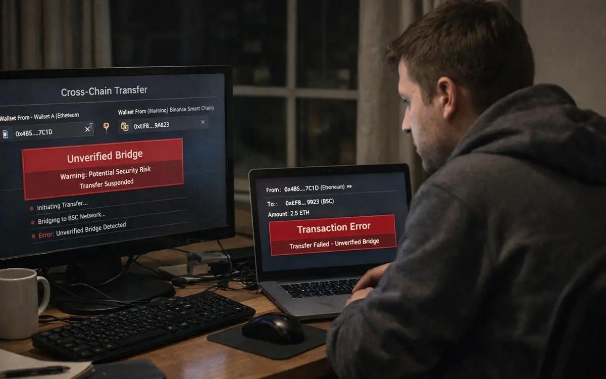 Crypto bridge scams and cross-chain transfer risks explained for safer crypto transactions