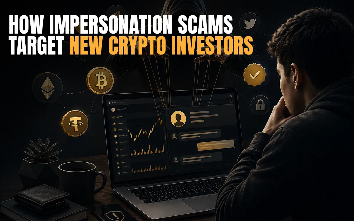 How crypto impersonation scams target new crypto investors by posing as trusted exchanges, experts, or support teams.