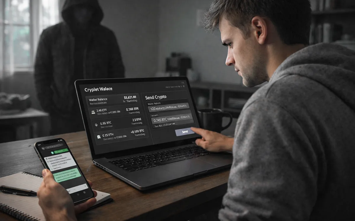 Crypto money mule scam where criminals use victims to move stolen funds