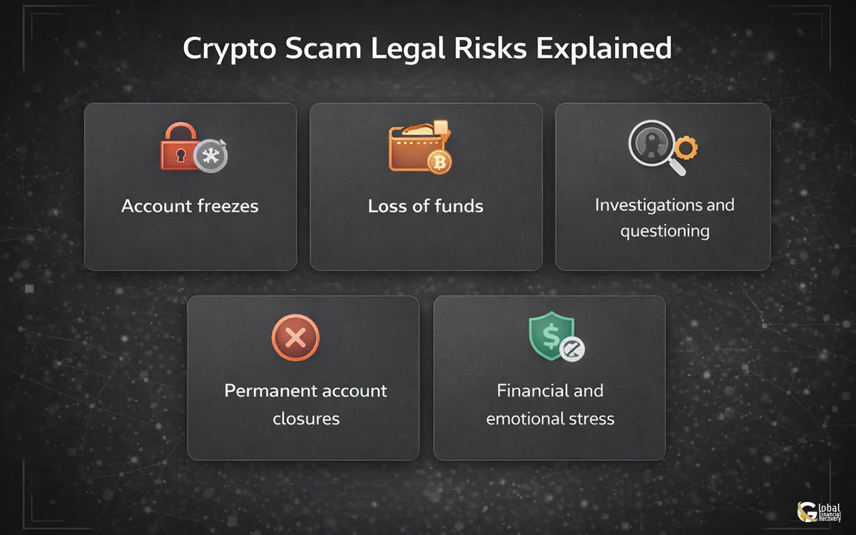 Risks and consequences of being used as a crypto money mule in a scam