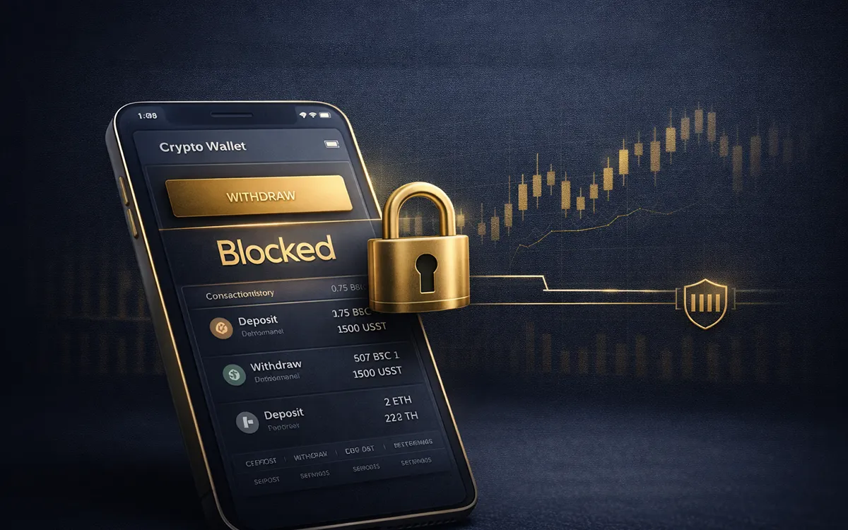Crypto wallet tax scam explaining why crypto withdrawals get blocked