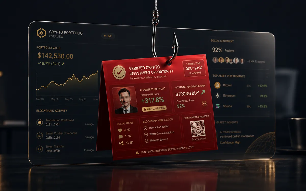 Phishing-as-a-Service attacks targeting users to steal money, cryptocurrency, login credentials, and sensitive financial information.