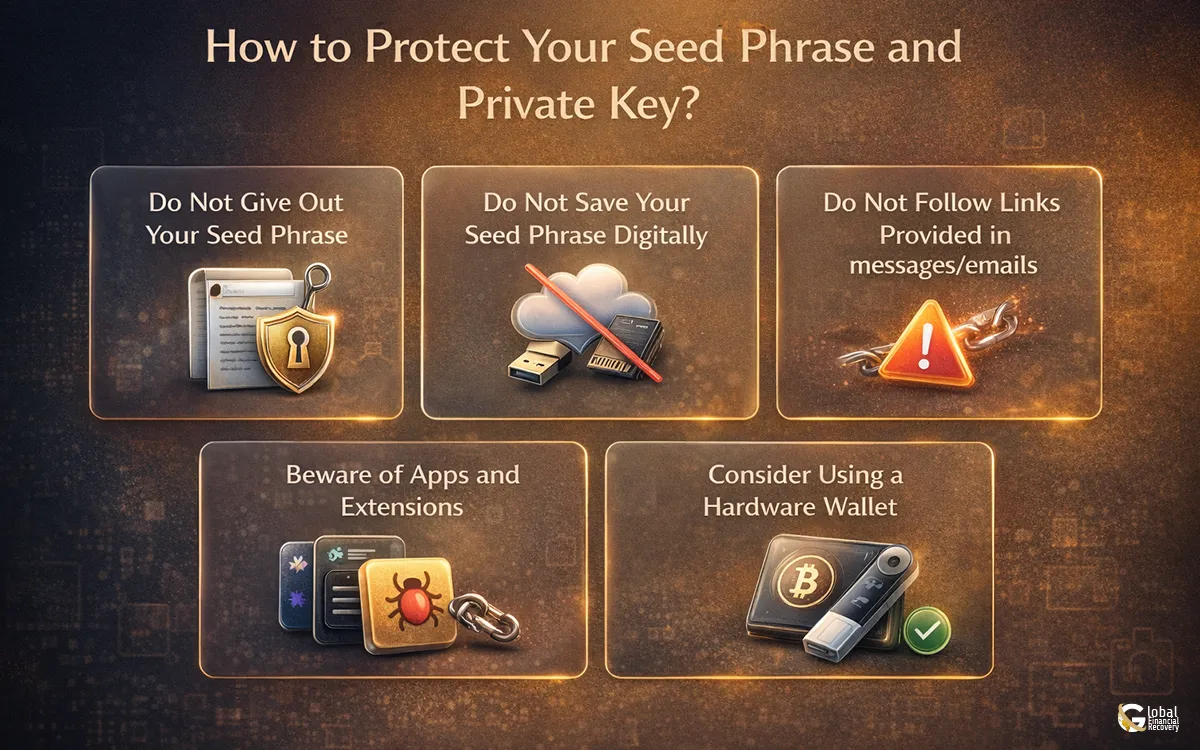 How to protect your seed phrase and private key from crypto scams and hackers