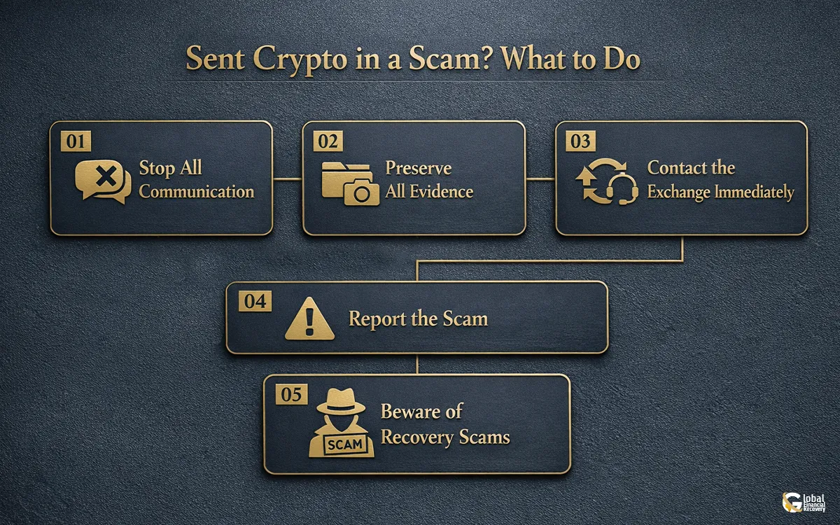 What to do after sending crypto to a scam and steps to take immediately
