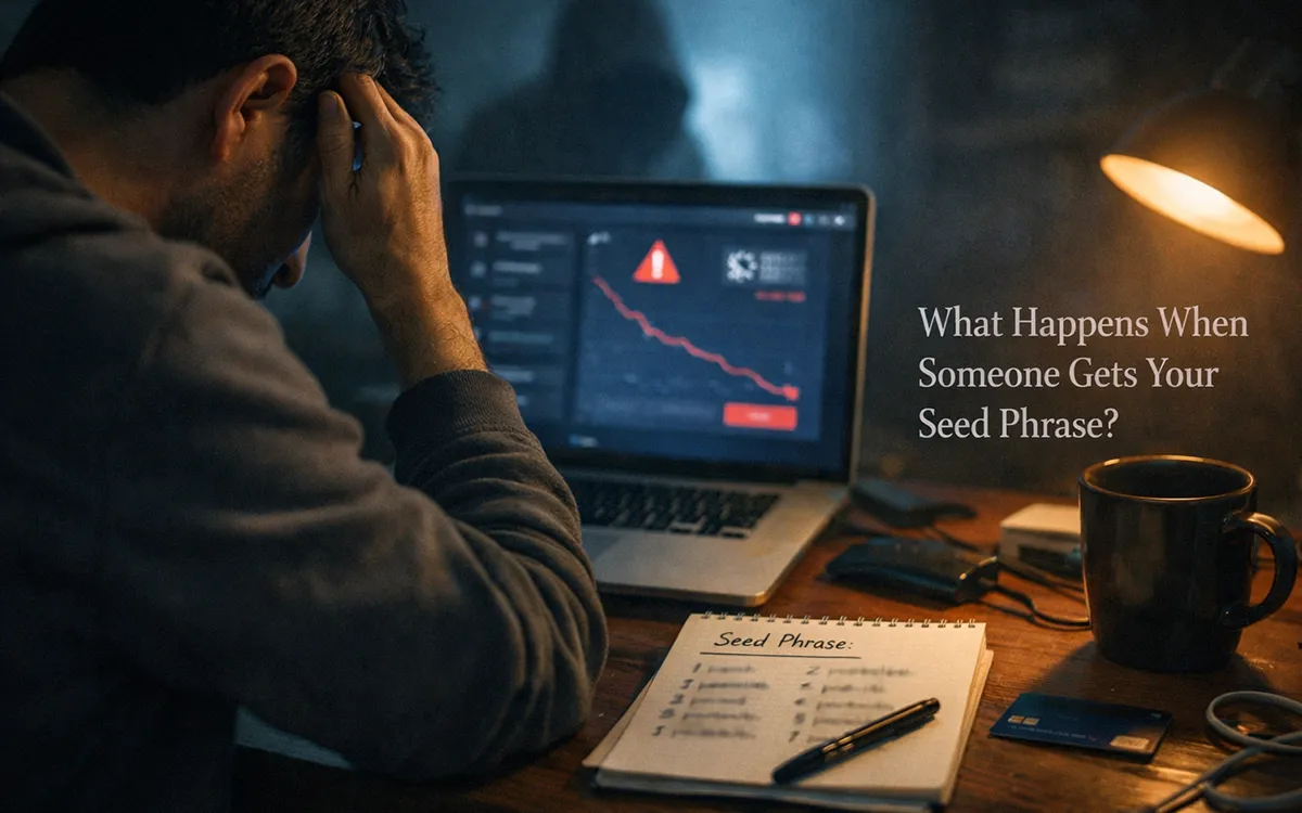 What happens when someone gets your crypto seed phrase and gains access to your wallet