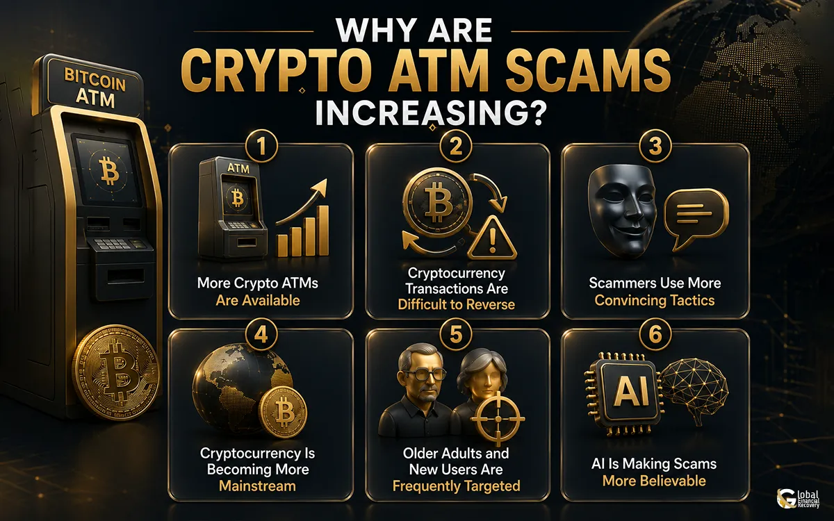 Why crypto ATM scams are increasing as fraudsters exploit Bitcoin ATM machines to steal cryptocurrency from unsuspecting victims